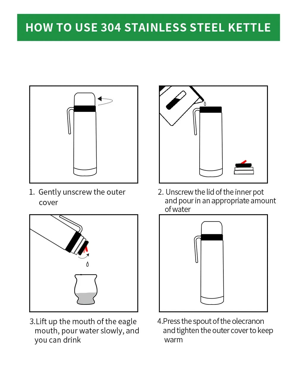 Termo de acero inoxidable para  mate, con aislamiento térmico, botella de agua argentina, gran oferta, Matero para  mate, 1000 ml