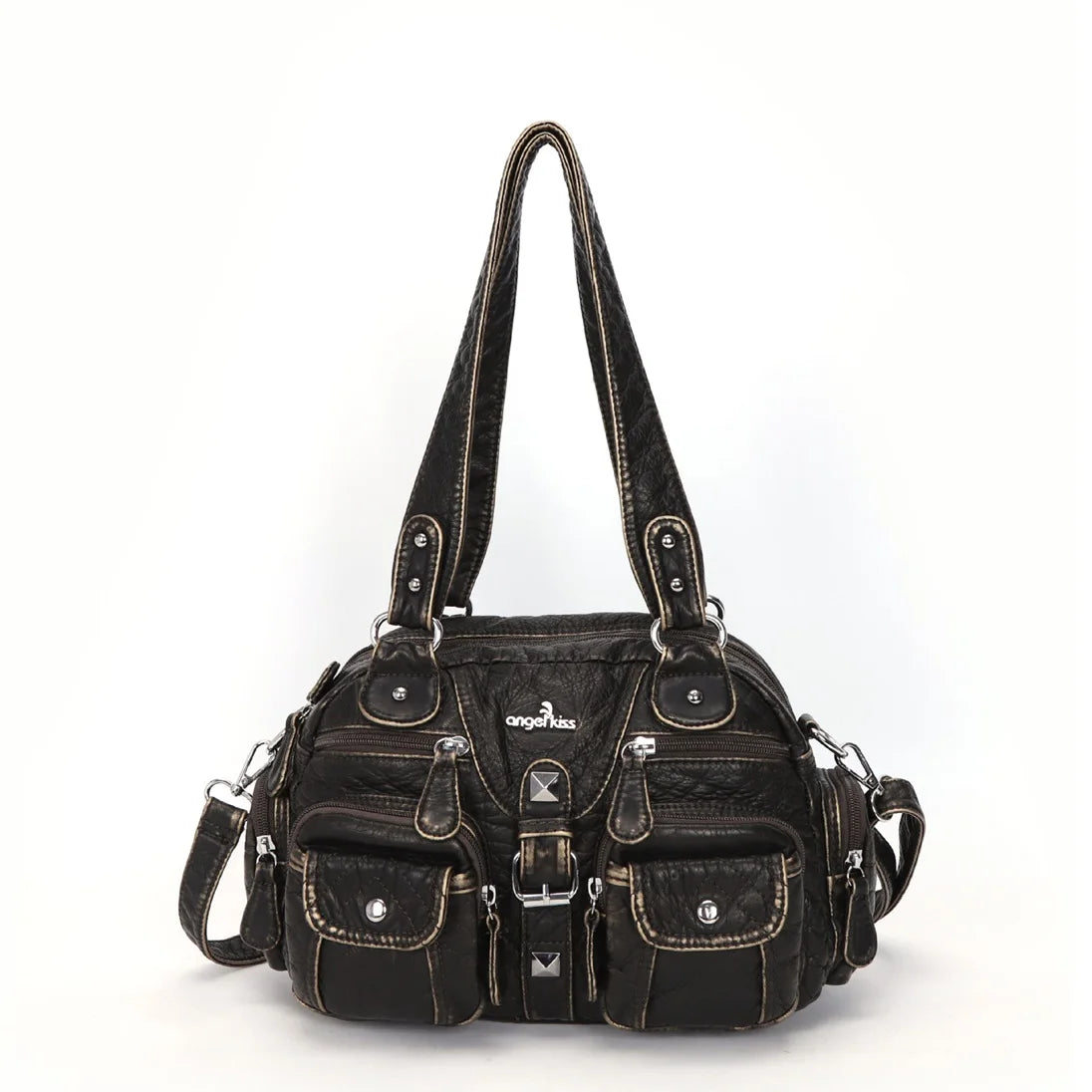 Bolsos de mano Angel Kiss para mujer, bolso tipo cartera con asa superior, bolso de hombro de PU, paquete de empanadillas, regalos, bolsos de hombro, bolso para teléfono y dinero