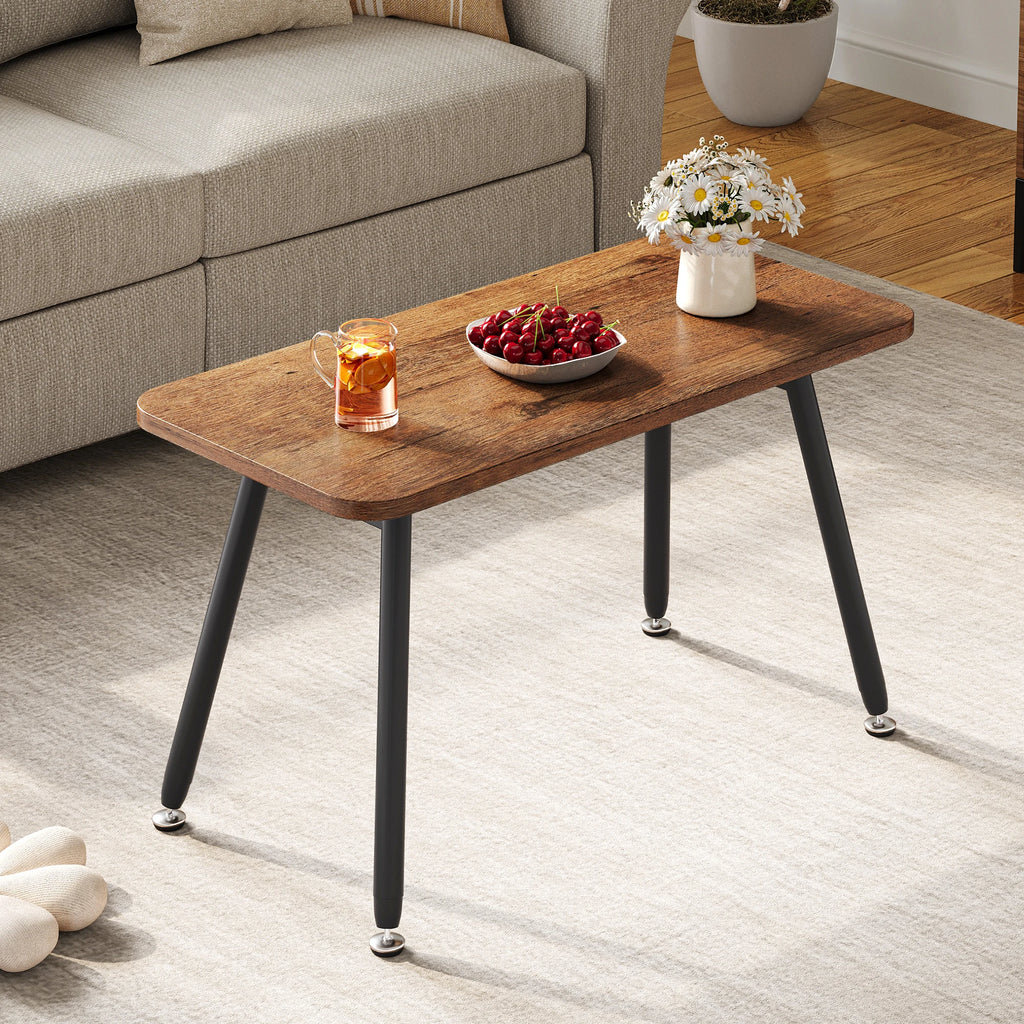 YITAHOME Folding Coffee Table - 80x40x45cm, Portable End Table for Living Room/Bedroom/Office, Walnut (No Assembly)