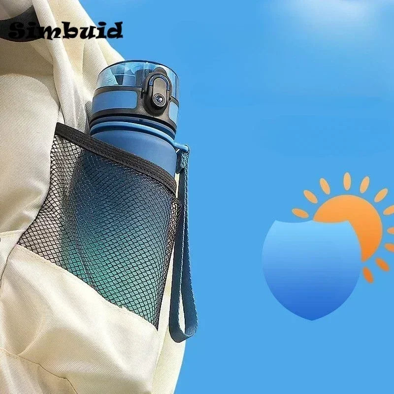 Botella de agua deportiva de 500 ml/650 ml/1000 ml, a prueba de fugas, de plástico colorido, para beber al aire libre, viajes, gimnasio, fitness.