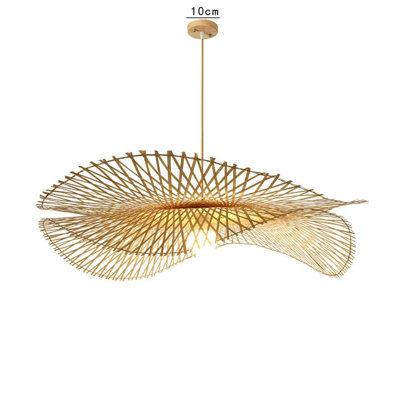 Lámparas colgantes de mimbre tejido de bambú, lámparas de ratán natural estilo rústico para cocina, sala de estar, comedor y decoración del hogar.
