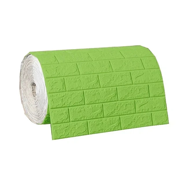 Papel pintado autoadhesivo 3D de 70 cm x 1/5/10 m, continuo, impermeable, con diseño de ladrillo. Ideal para sala de estar, dormitorio, habitación infantil y decoración del hogar.