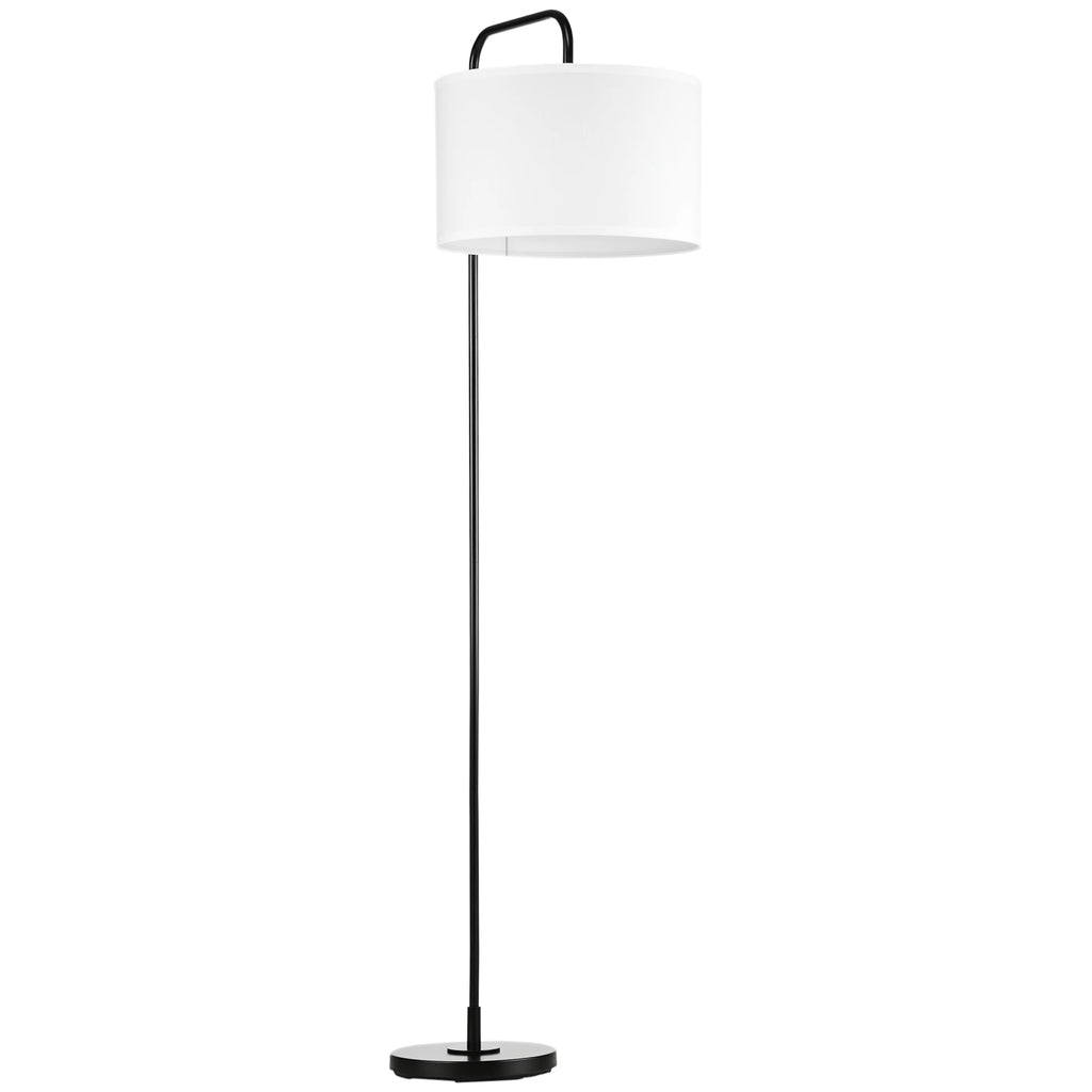 Lámpara de pie Homcom con casquillo E27, potencia máxima de 40 W, con pantalla de lino, 64 x 38 x 163,5 cm.