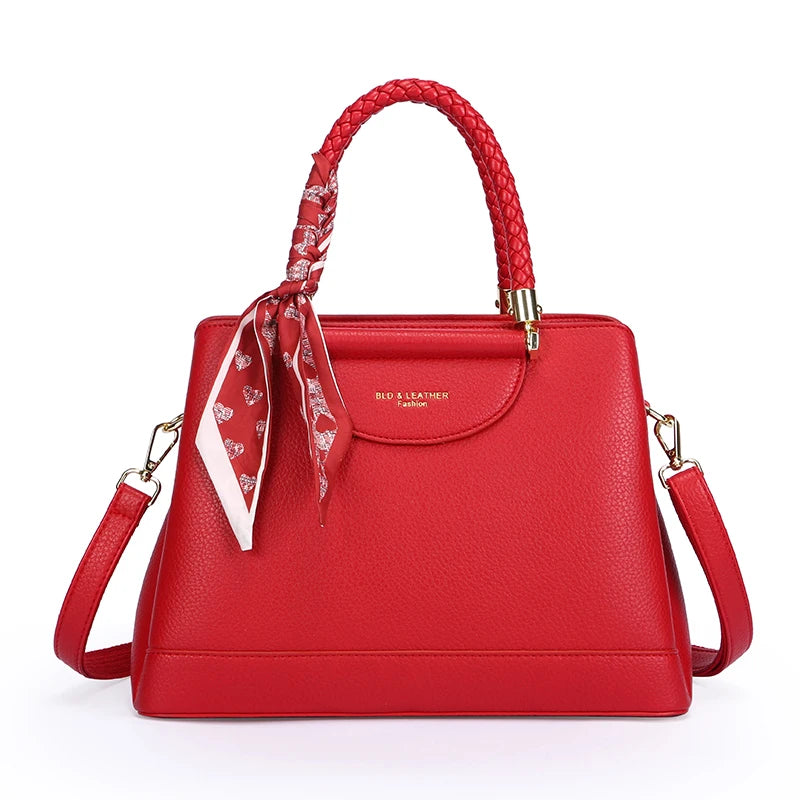 Bolsos de hombro y bandoleras de lujo de diseñador para mujer. Bolsos de mujer con asa tejida y bufanda de piel sintética de alta calidad. Bolsos de mano informales tipo tote.