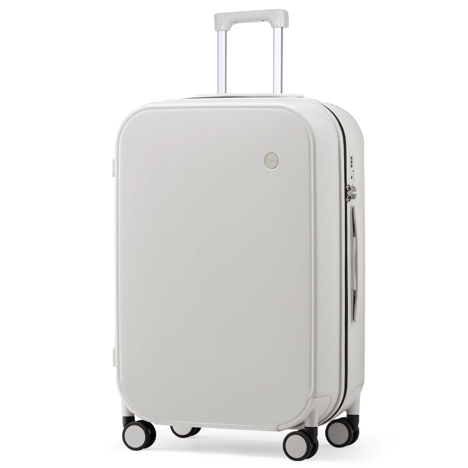 Maleta de viaje Mixi con diseño patentado para hombre y mujer, con ruedas giratorias, tamaño de cabina (18", 20" y 24", para facturar), 100% policarbonato.