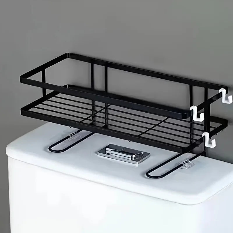 Estante de almacenamiento para inodoro sin perforaciones, estante de almacenamiento diverso para baño, estante de almacenamiento multifuncional para baño