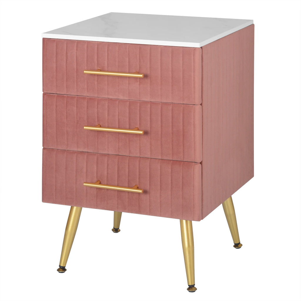 Mesita de noche WOLTU con 3 cajones, cómoda, aparador, mesa de centro para dormitorio y hogar.