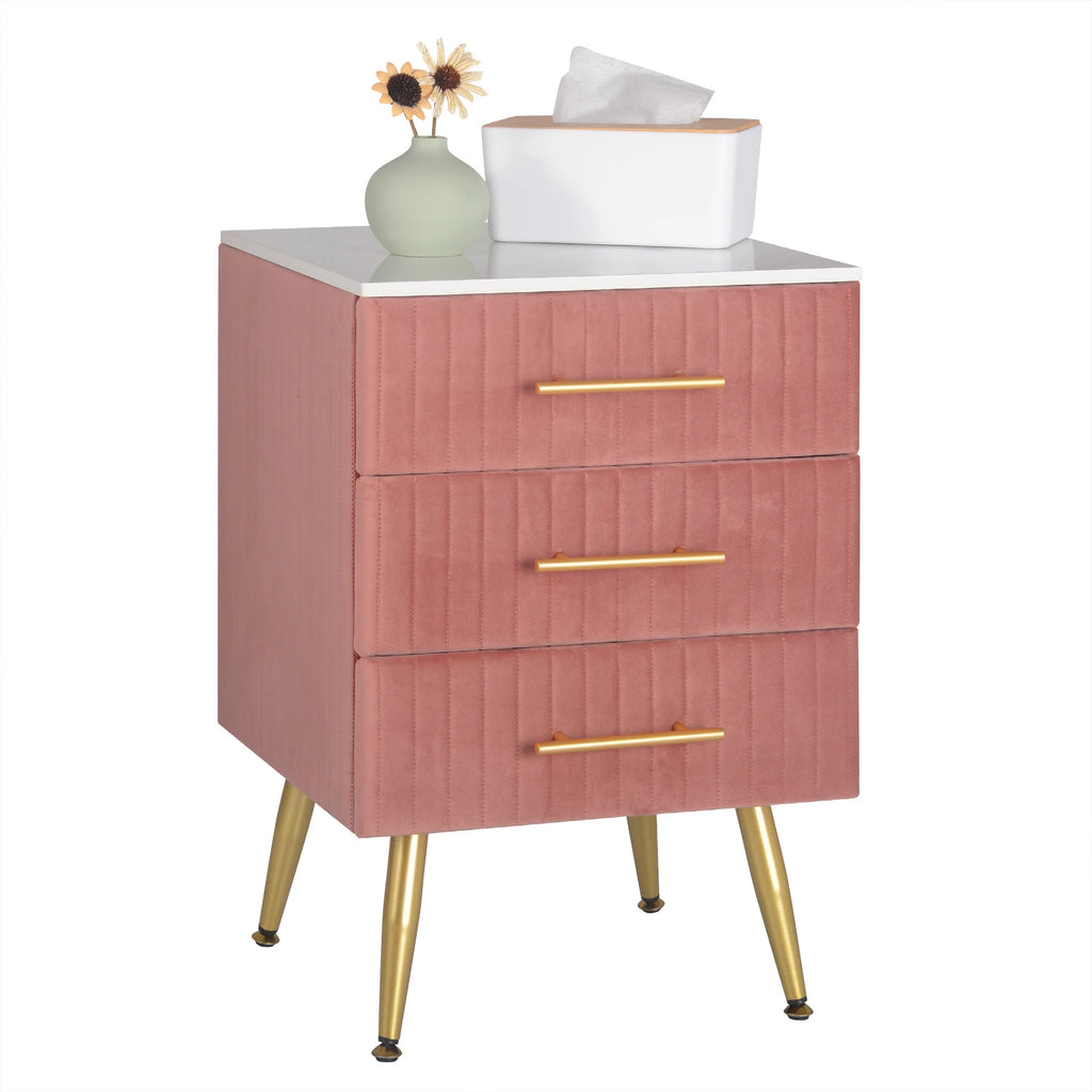 Mesita de noche WOLTU con 3 cajones, cómoda, aparador, mesa de centro para dormitorio y hogar.